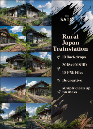 SATO - Rural Japan Trainstations backdrops (UNPACK)