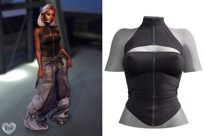 FOI - MIINAE TOP . GRAY