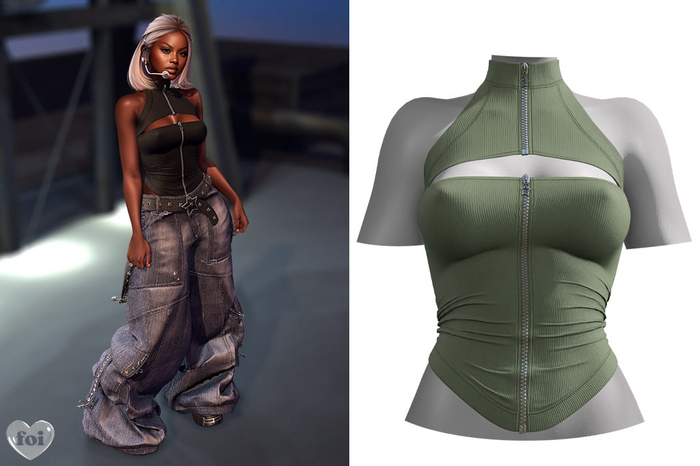 FOI - MIINAE TOP . GREEN