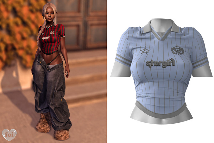 FOI - TONI JERSEY . GREY STRIPES