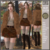 FAUX FUR OUTFIT WITH BOOTS&STOCKINGS