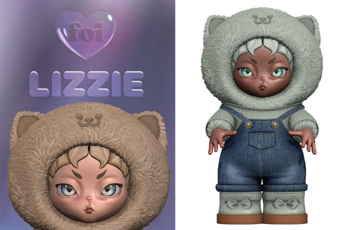 FOI - LIZZIE  PLUSHIE . GREEN