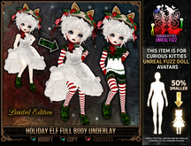=^.^= Curious Kitties - Holiday Elf Full Body Underlay