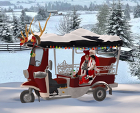 Crazy Christmas Santa TukTuk