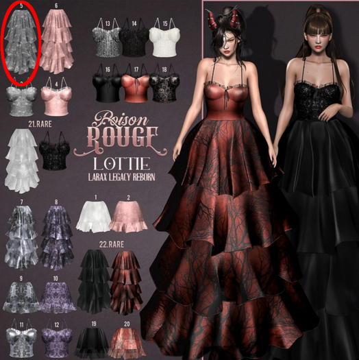 5. POISON ROUGE Lottie Skirt Grey legacy