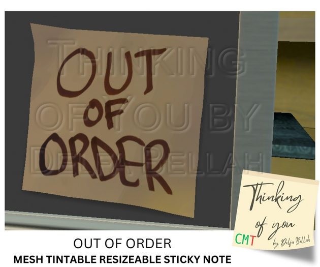 OUT OF ORDER - Thinking of You Sticky Note