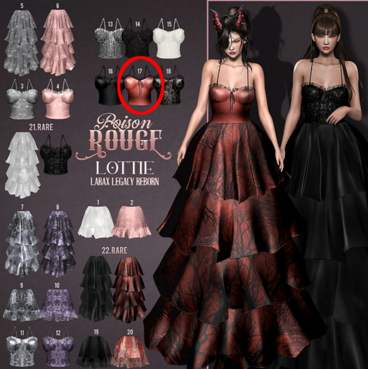 17. POISON ROUGE Lottie Top Goth legacy