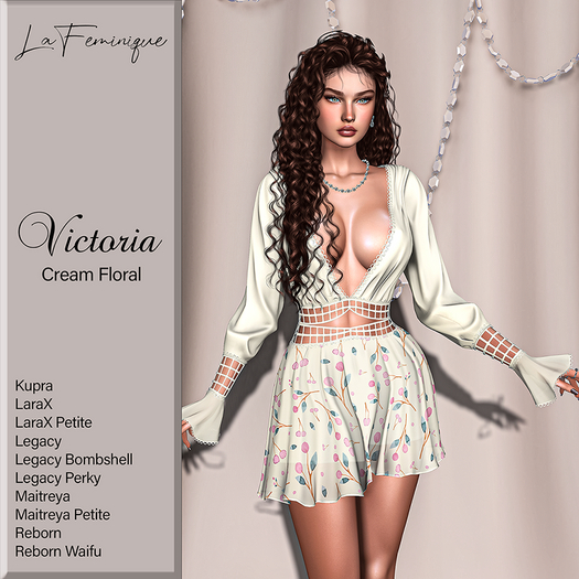 La Feminique Victoria Cream Floral 