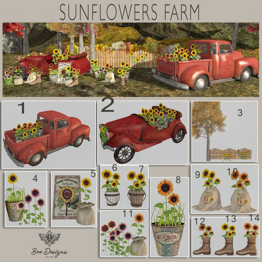 04 Bee Designs Sunflowers Farm