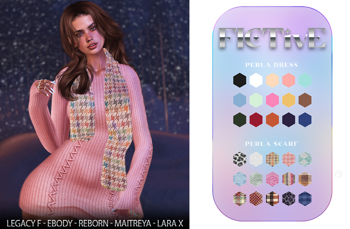 FICTIVE - PERLA DRESS & SCARF - LEGACY - REBORN - LARA X - MAITREYA