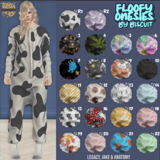 1. RARE - Floofy Onsie (Masc) - Moo Cow - Biscuit [Box]