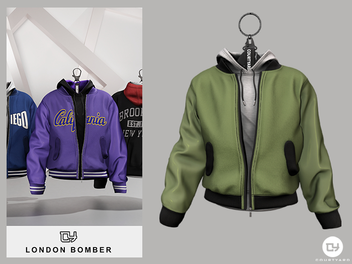 '' COURTYARD '' LONDON BOMBER - KHAKI