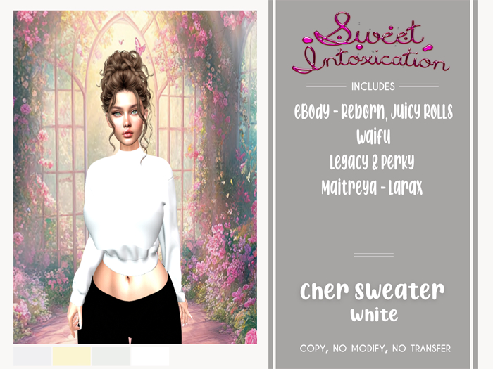 ::Sweet Intoxication - Cher Sweater - White
