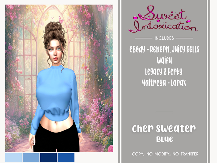 ::Sweet Intoxication - Cher Sweater - Blue
