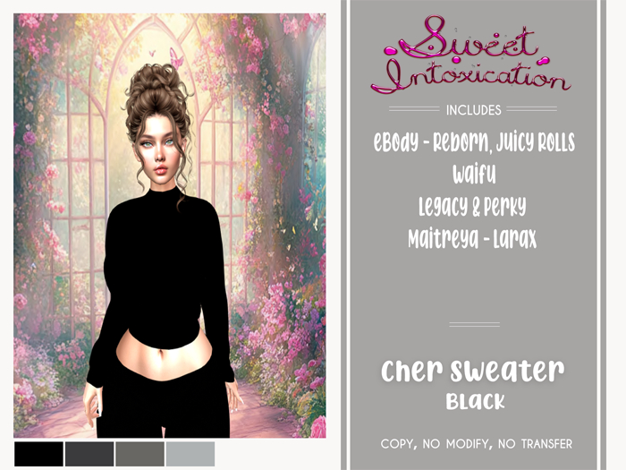 ::Sweet Intoxication - Cher Sweater - Black