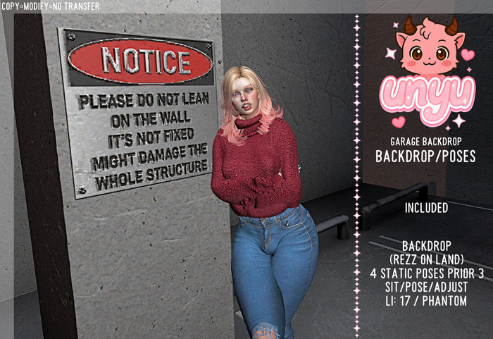[unyu] Garage Backdrop Pack