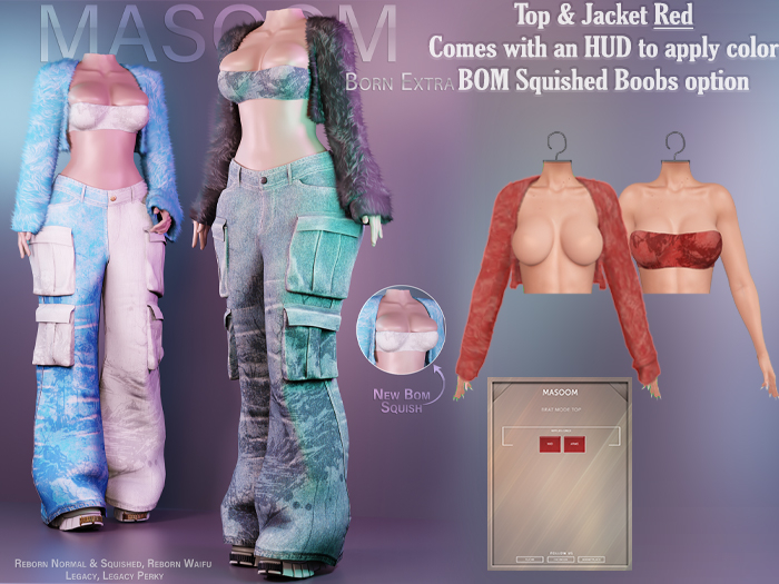 [[ Masoom ]] Born Extra Jakcet & Top - Red
