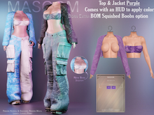 [[ Masoom ]] Born Extra Jakcet & Top - Purple