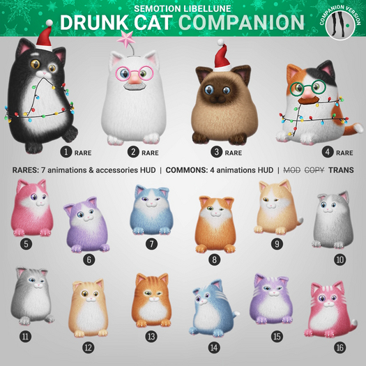 SEmotion Libellune Drunk Cat Animesh COMMON 13