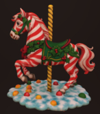 ALPHA Sculpts Christmas Candy Cane Carousel Horse