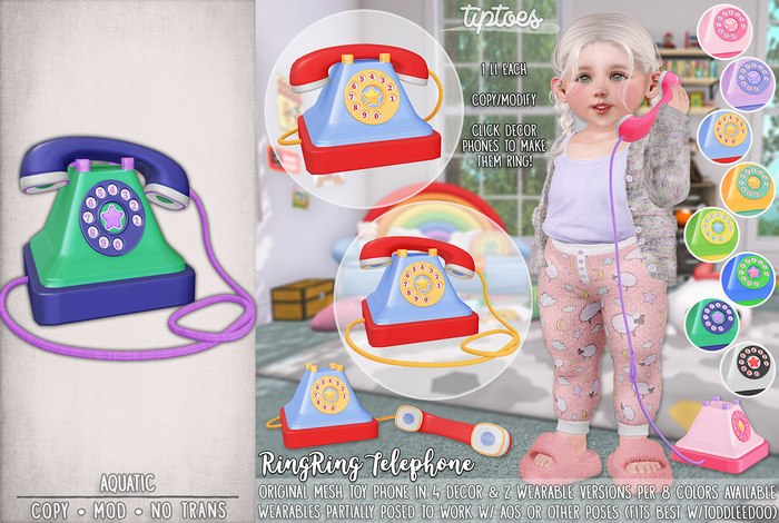. tiptoes - RingRing Telephone - Aquatic