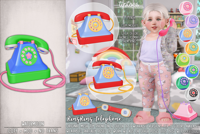 . tiptoes - RingRing Telephone - Watermelon