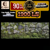 MossRock Heritage Wall – Full Perm Mossy Stone Texture Set