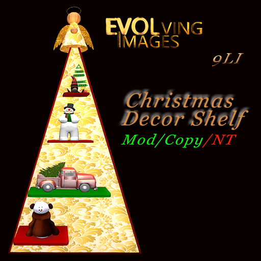 Christmas Decor Shelves