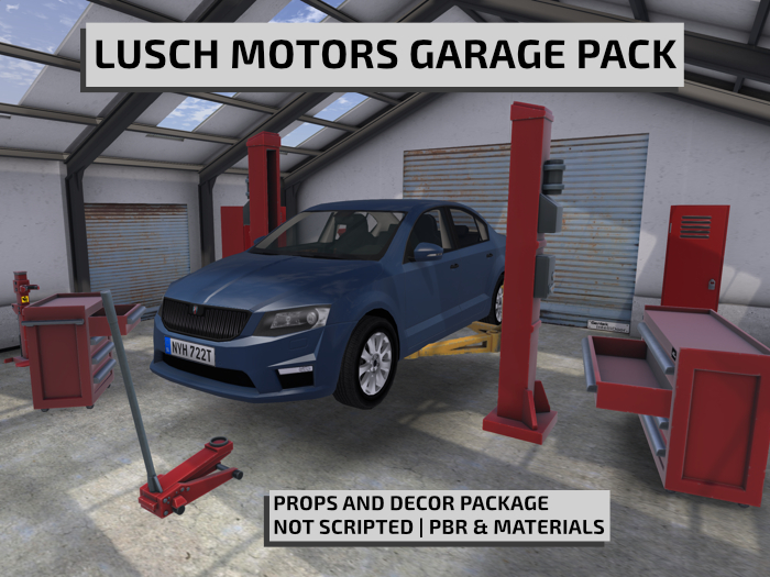 Lusch Motors - Garage decor pack (boxed)