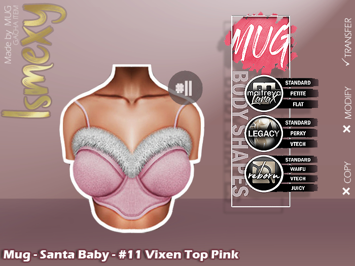 Mug - Santa Baby - #11 Vixen Top Pink