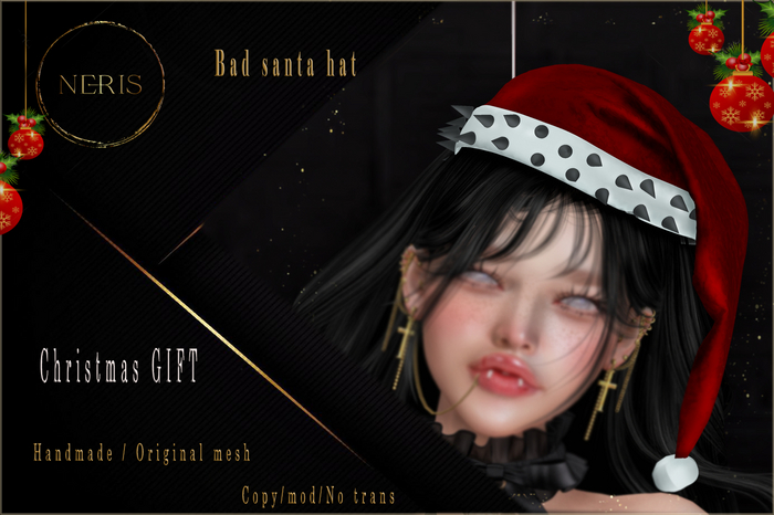 Neris bad santa hat GIFT