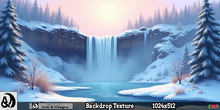 Winter Backdrop - Winter Waterfall 1