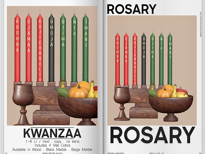 Rosary. Kwanzaa . Set Wood