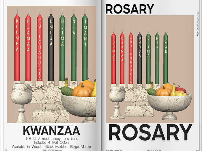 Rosary. Kwanzaa . Set Beige Marble