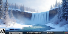 Winter Backdrop - Winter Waterfall 2