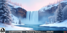Winter Backdrop - Winter Waterfall 3