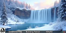 Winter Backdrop - Winter Waterfall 5