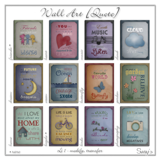Sway's Wall Art COMPLETE SET