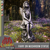 Fairy on Mushroom FP box, light as they are, fairies can sit on mushrooms