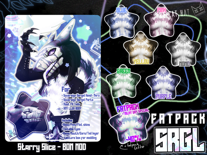 [TCH] SRGL - Starry Slice - Sergal (Bom Mod FATPACK)