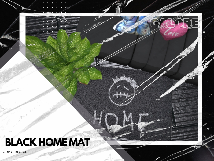 [G A L O R E] BLACK HOME MAT