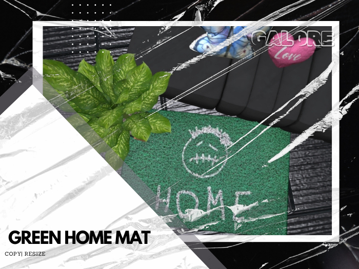 [G A L O R E] GREEN HOME MAT