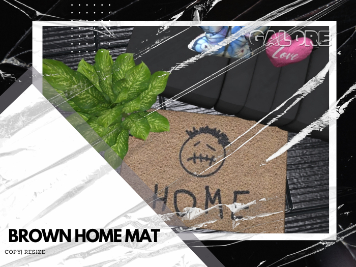 [G A L O R E] BROWN HOME MAT