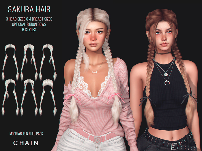 CHAIN - Sakura Hair - Browns & Reds