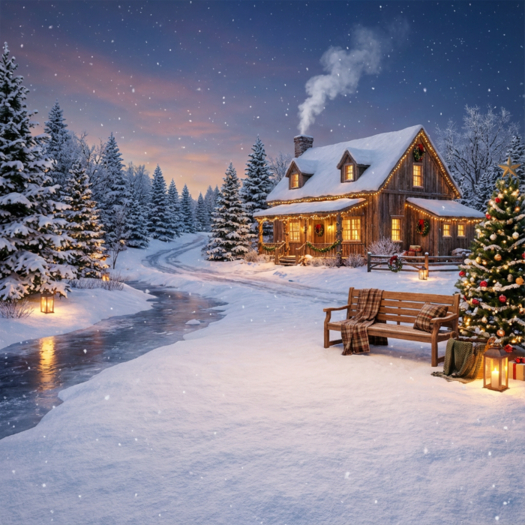 Christmas Cabin Texture