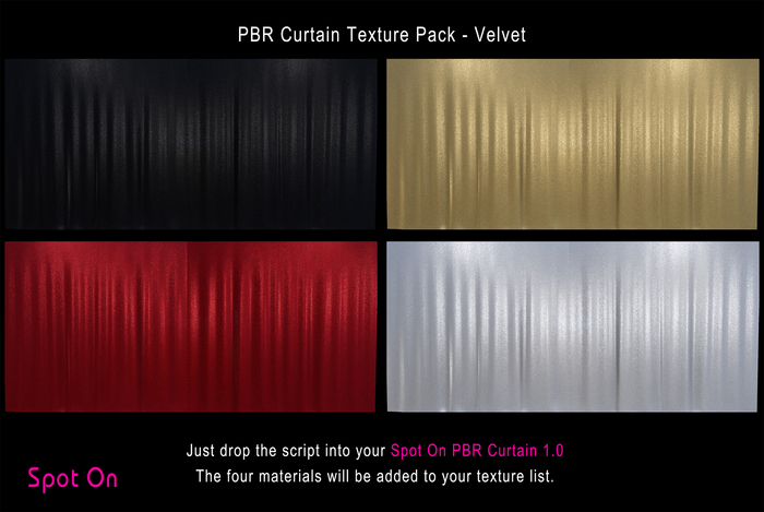 Spot On PBR Curtain Texture Pack - Velvets 