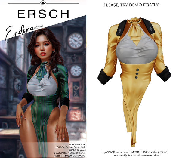 ERSCH - Endora Dress -yellow-