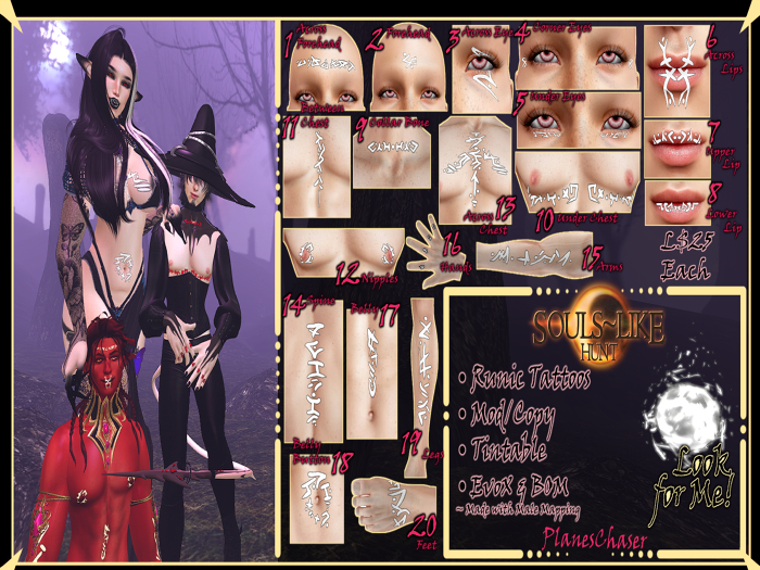 .:PC:. - Runic(6) Across Lips - EvoX [Tintable]