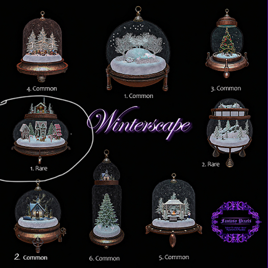 1 RARE Fantasy Pixels WinterScapes