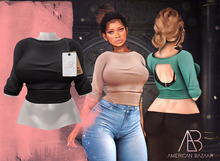 [AB] AMERICAN BAZAAR Top With Bra Black